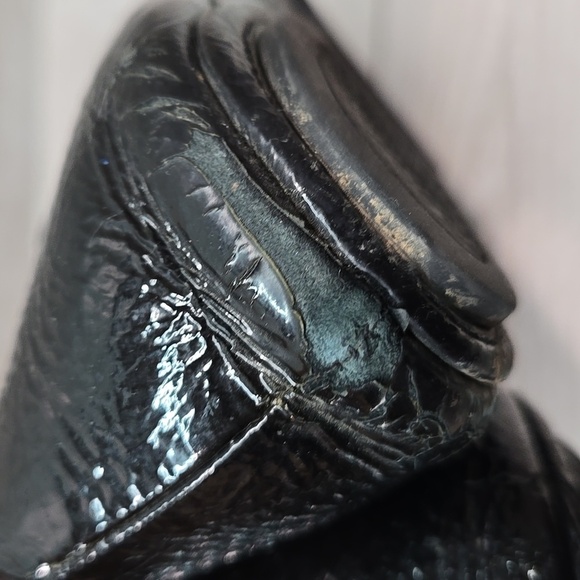 Tory Burch Black Women Logo Gold Loafer Slip On Flats Shoes Sz 8M - Picture 9 of 15